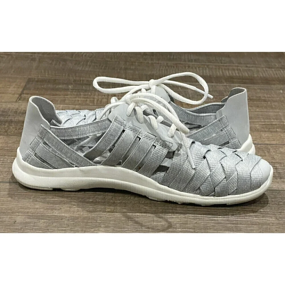 MERRELL Women's Weave Size 7 Lightweight Sneakers HIGH RISE Shoes Grey Sneakers